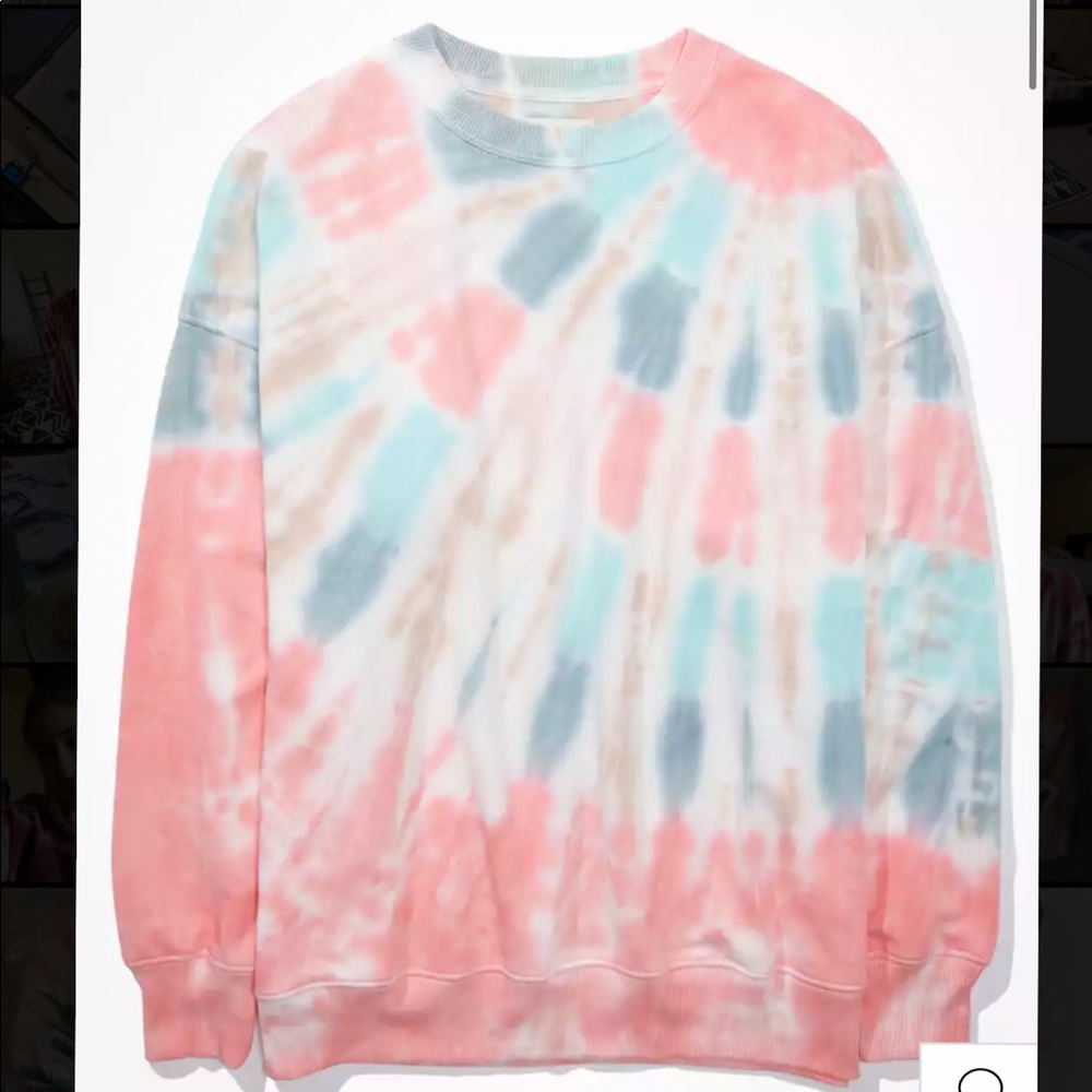 AE Oversized Fleece Crew Neck Sweatshirt NWT